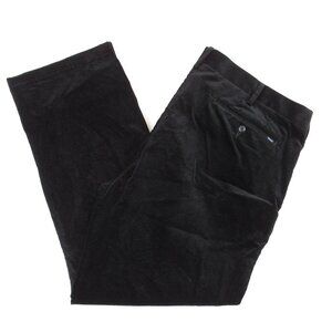 Polo Ralph Lauren Corduroy Pants Men's Size 40 x 32 Black Flat Front Classic Fit